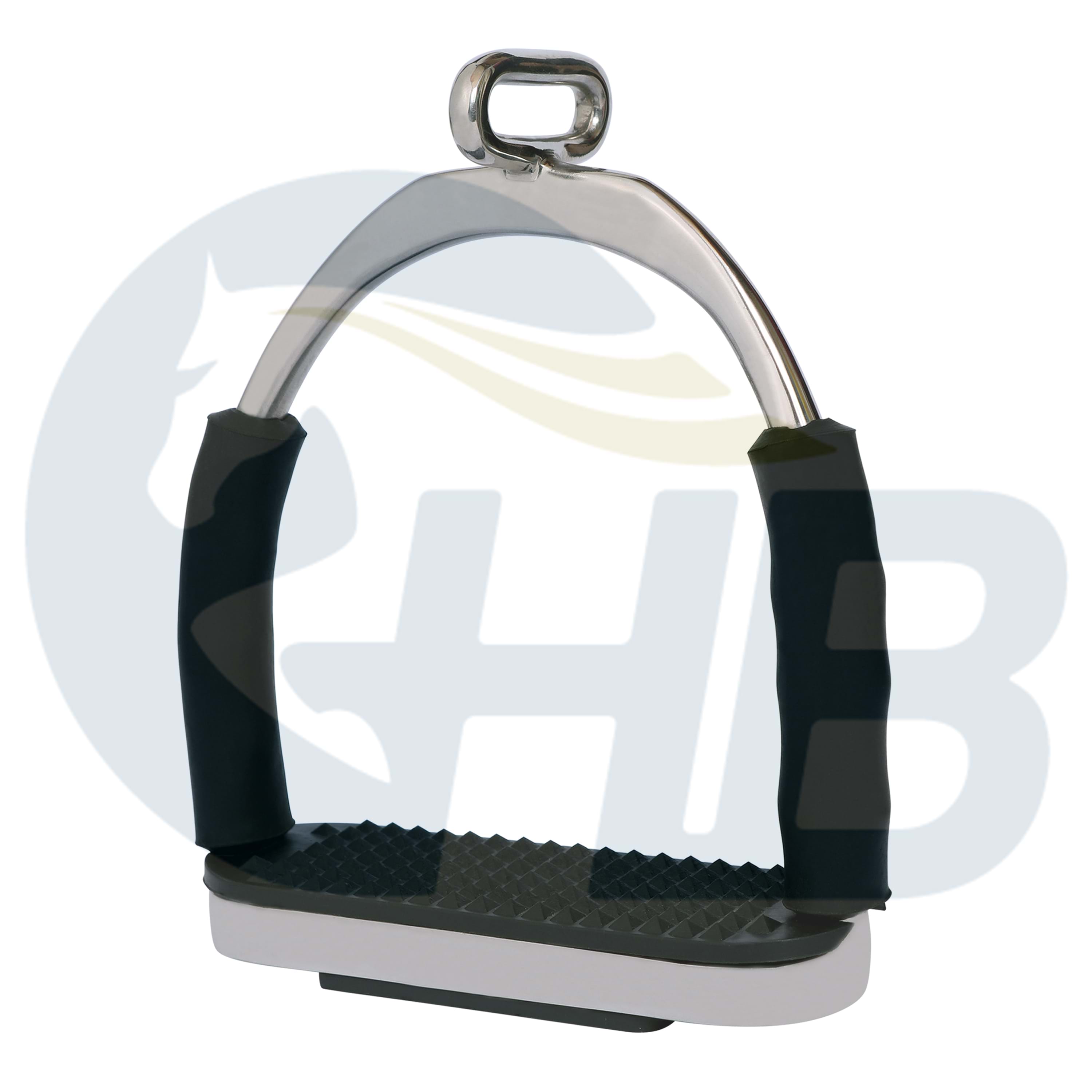 Silver Offset Eye 4 way Flexible Stirrup Irons