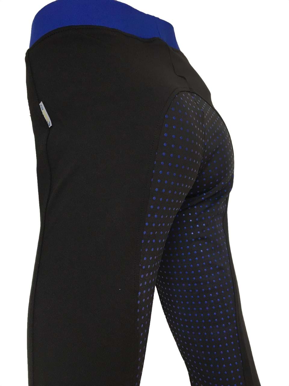 Girls Fleece Riding Tights Kids Black Full Seat Silicone Grip Jodhpurs