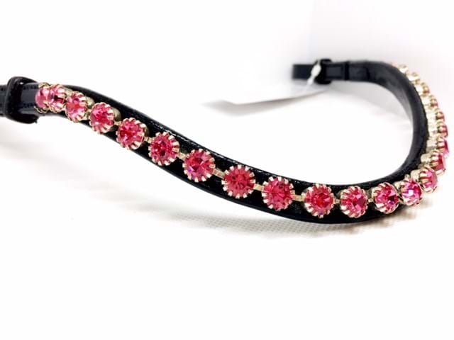 Rose Pink Crystal Browband|HorseBiz| Stellux Crystal Browbands