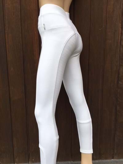 Ladies White Full Seat Silicone Print Riding Tight Ladies White Full Seat Silicone Print Riding Tight